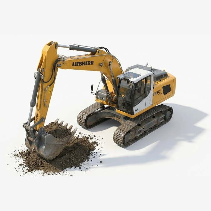 Miniatura Escavadeira Hidráulica Liebherr R 960 SME - Escala 1/18 (Controle Remoto)