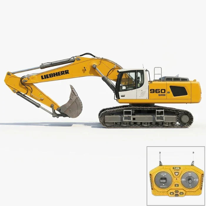 Miniatura Escavadeira Hidráulica Liebherr R 960 SME - Escala 1/18 (Controle Remoto)