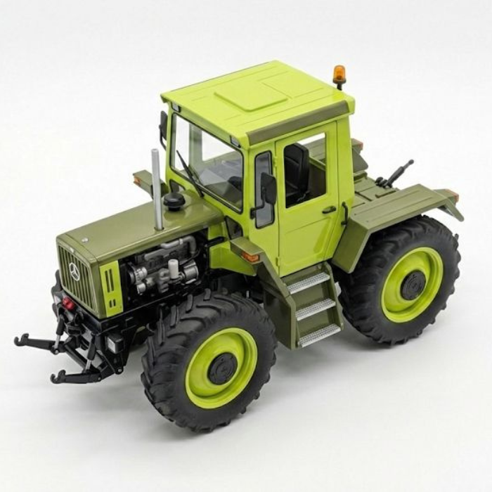 Miniatura Trator Mercedes-Benz MB Trac 1500 com Grade Rotativa - Escala 1/14 (Controle Remoto)