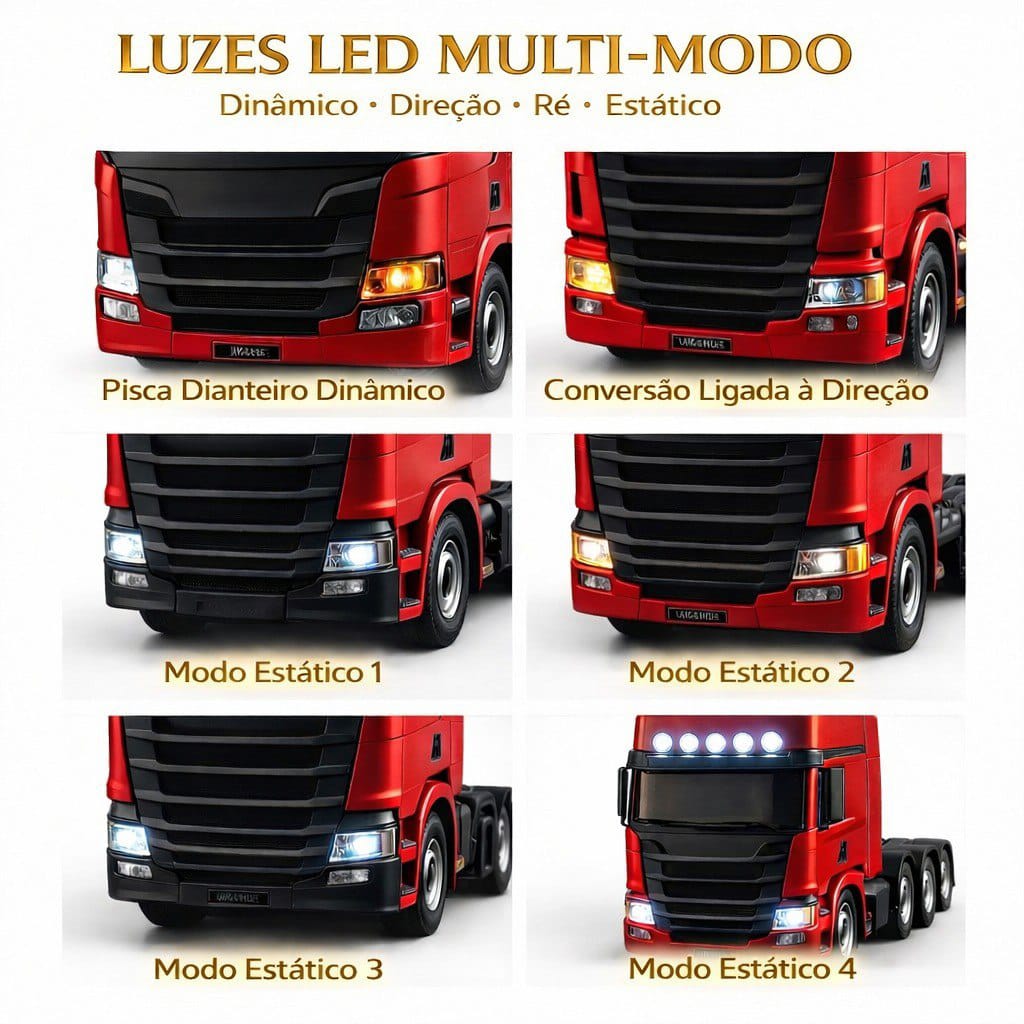 Caminhão Mercedes-Benz 2238 S 6x4 Madeireiro – Escala 1/14 (Controle Remoto)
